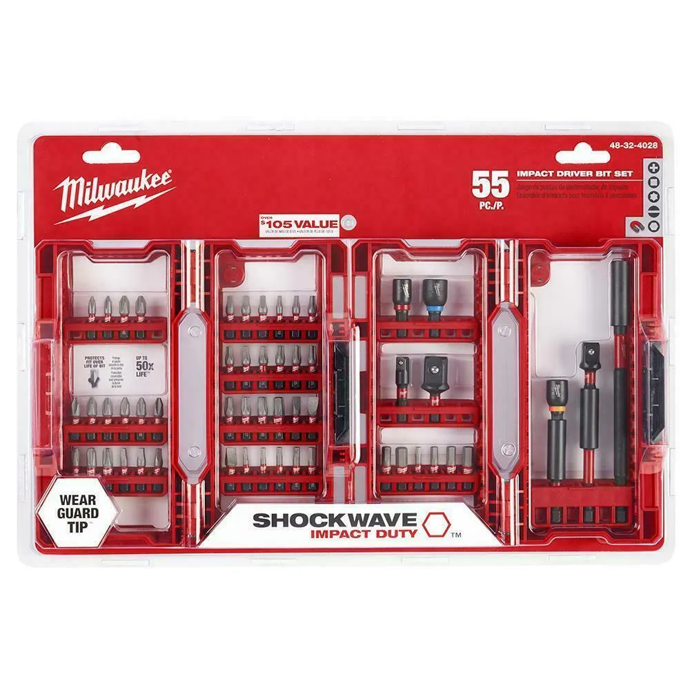 Milwaukee 48-32-4028 SHOCKWAVE™ Impact Duty Drill &amp; Drive Set - 55PC