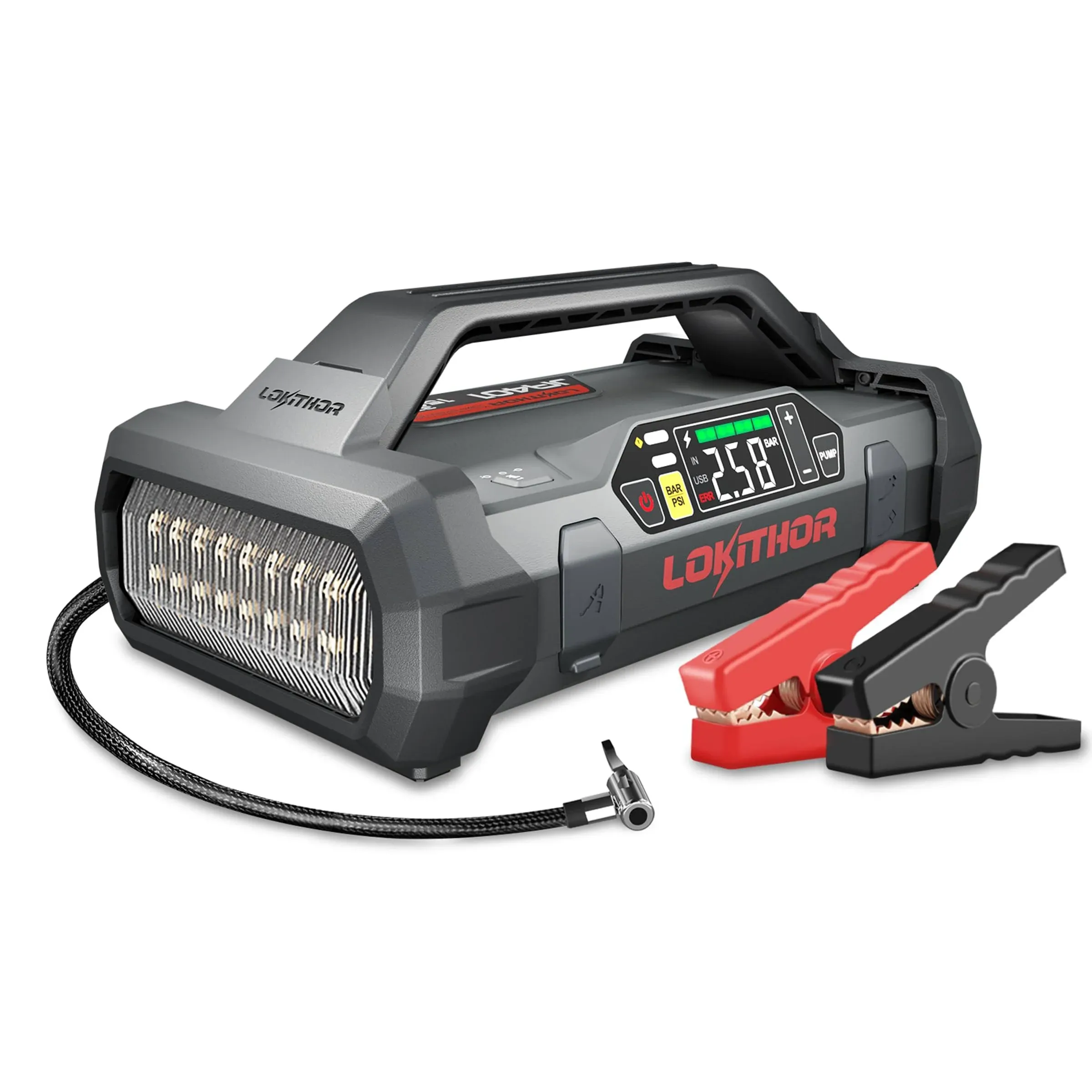 Lokithor JA401 3750A 12V Lithium Battery Jump Starter with 150PSI Air Compressor  | eBay