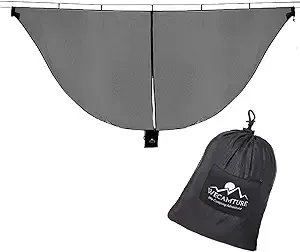 Wecamture Hammock Bug Mosquito Net XL 11x4.6FT No-See-Ums Polyester Fabric for 360 Degree Protection Dual Sided Diagonal Zipper for Easy Access Fits All Hammocks