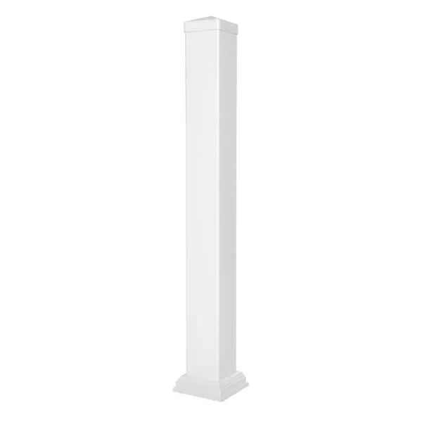 44 in. Vinyl White Railing Post Sleeve Kit