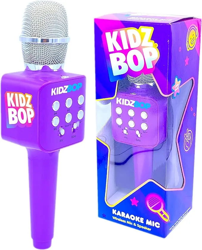 Move2Play, Kidz Bop Karaoke Microphone | The Hit Music Brand for Kids | Birthday Gift for Girls and Boys | Toy for Kids Ages 4, 5, 6, 7, 8+ Years Old