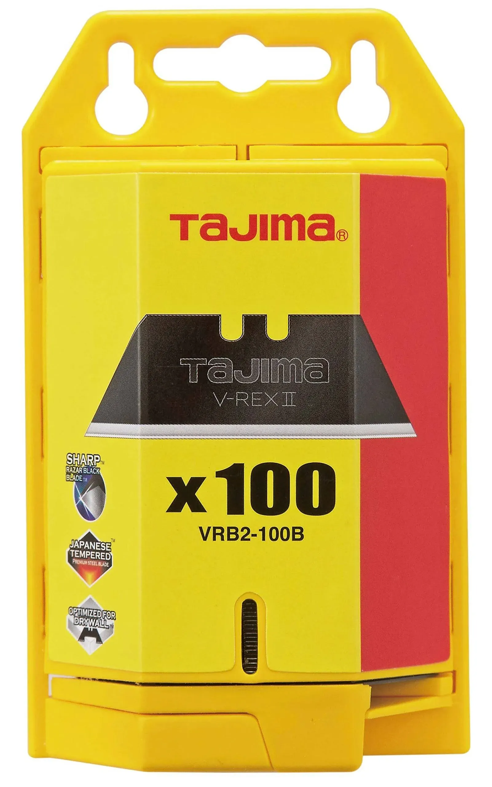 Tajima VRB2-100B V-REX II Tempered Steel Utility Knife Blades, 100