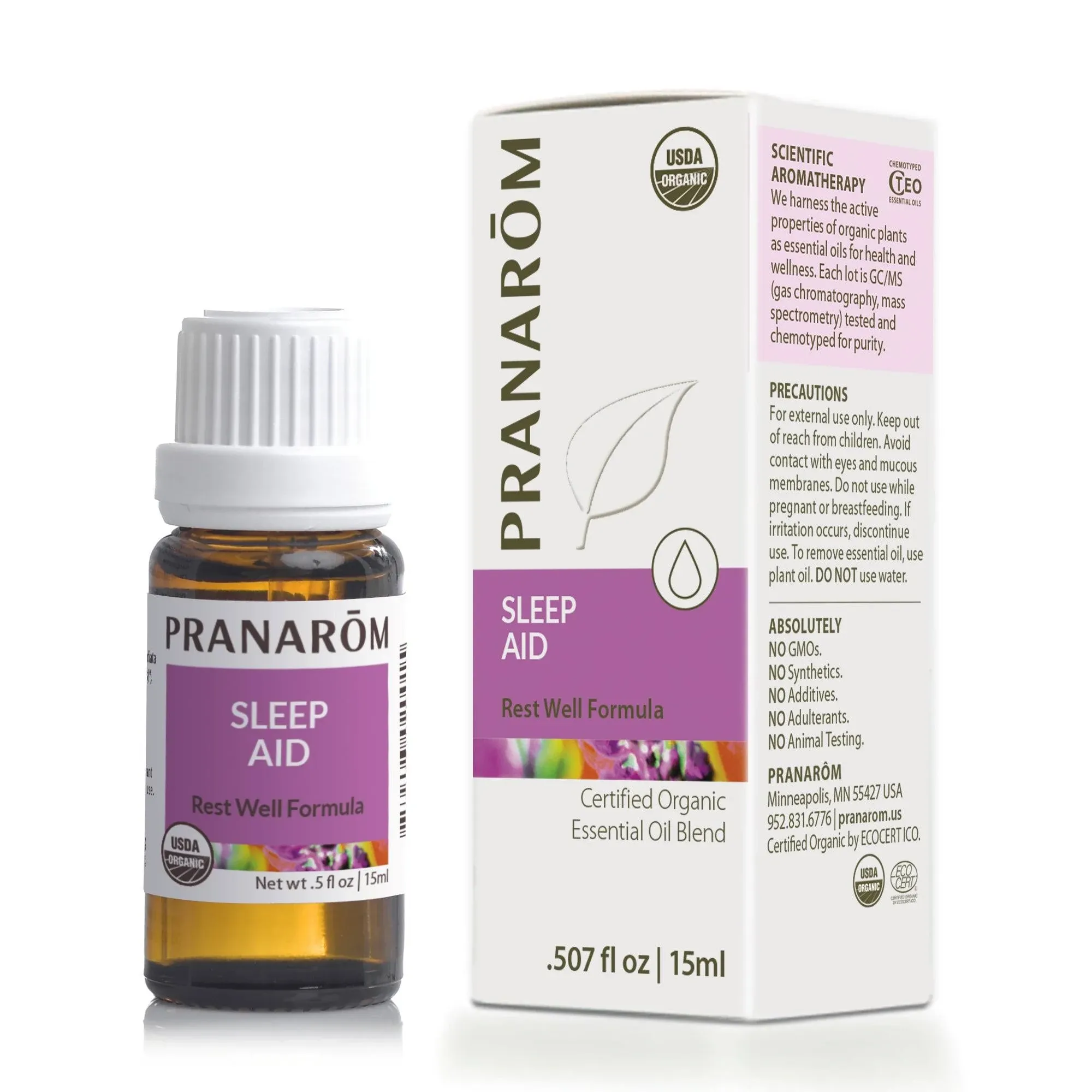 Pranarom Sleep Aid Essential Oil Blend 15ml - Natural