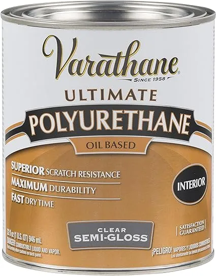 Varathane 1 Quart Oil-Based Clear Semi-Gloss Polyurethane