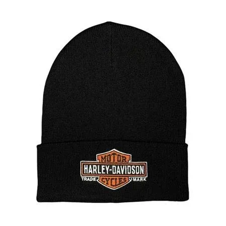 Harley-davidson Men's Little Boys' B&S Logo Slouchy Knit Beanie Hat