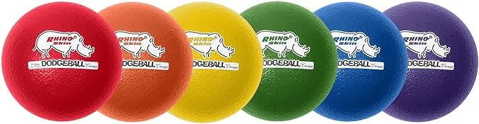 Champion Sports Dodgeball Set & 6 Rhino Skin Rainbow