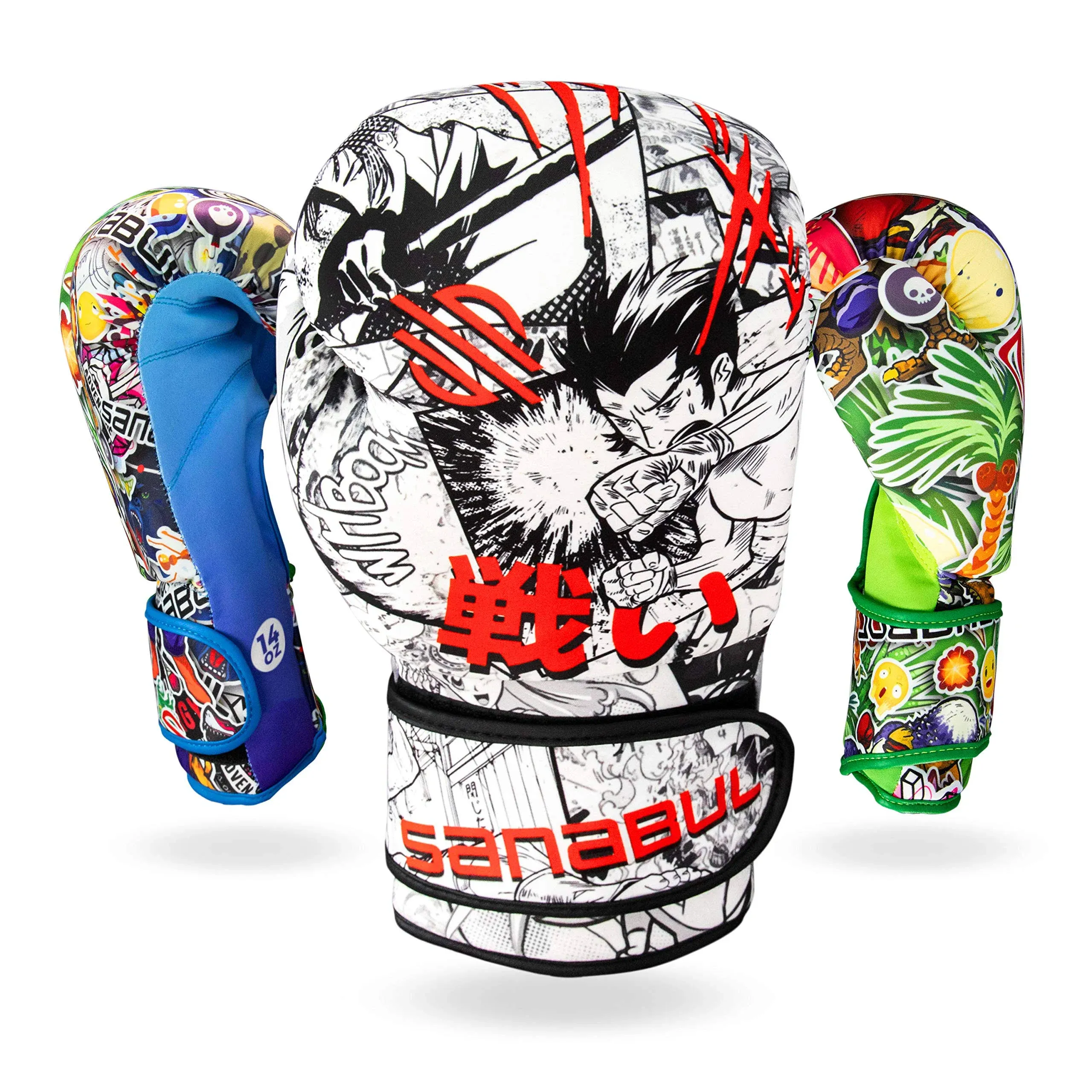 Sticker Bomb Adult Boxing Gloves | Sanabul