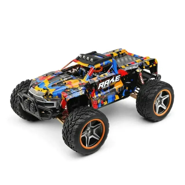 WLtoys 1/10 Brushless 4wd RC Monster Truck RTR - Remote Control Cars 1/10 for Adults (HELIDIRECT) (Orange)