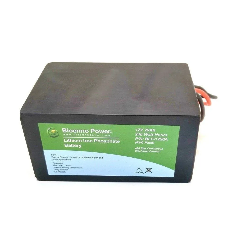 Bioenno Power Lithium Iron Phosphate (LiFePO4) 20Ah 12V 240Wh Battery