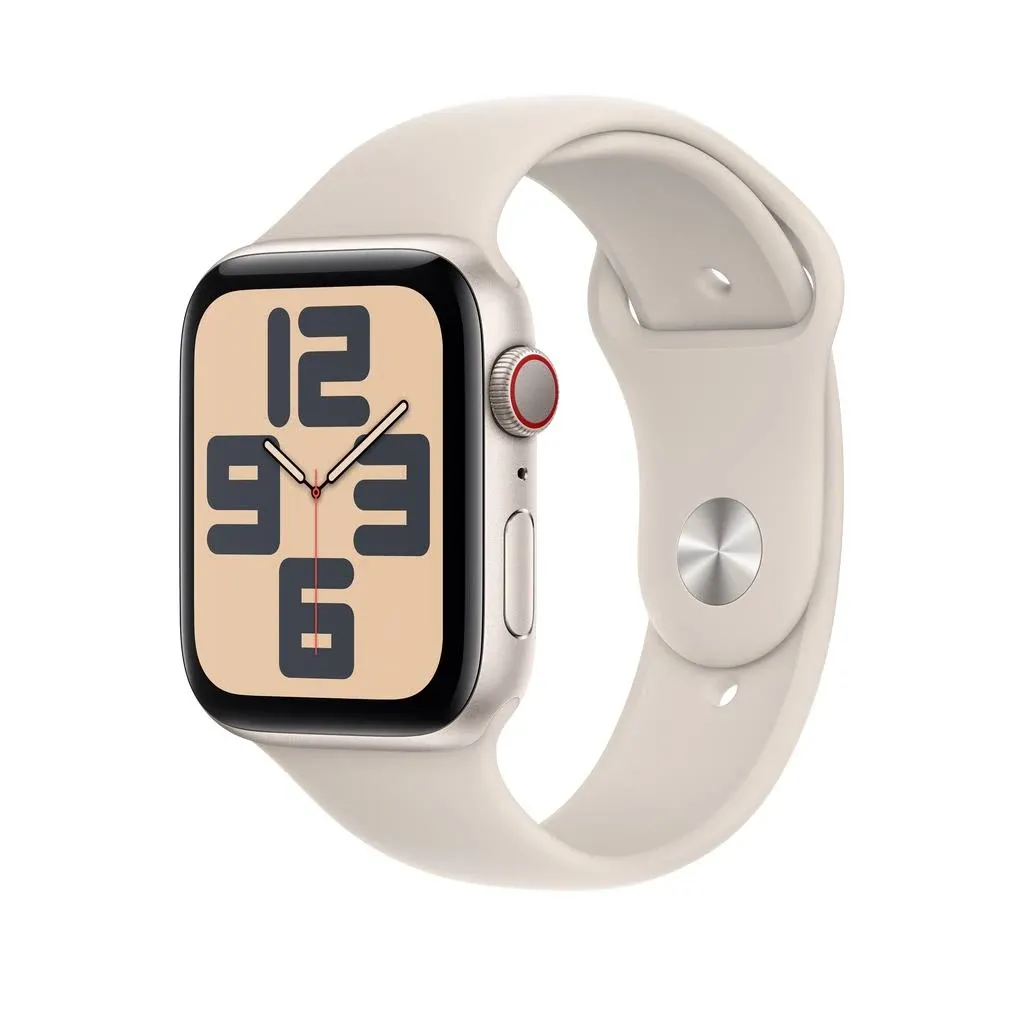 Apple Watch SE (2nd Generation) 40mm / Starlight Aluminum Case with Starlight Sport Band - M/L / GPS + Cellular