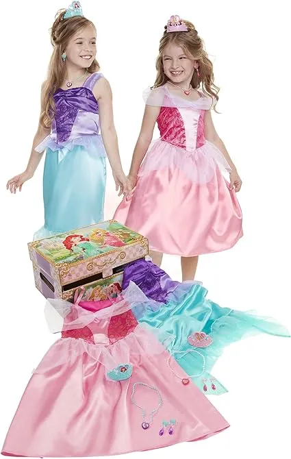 Disney Princess Ariel & Aurora Dress Up Trunk for Pretend Play