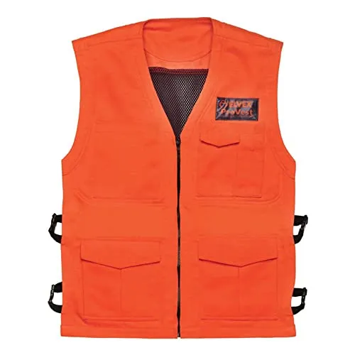 ELVEX Vest: Cotton/Polyester, XL Vest Size, Orange