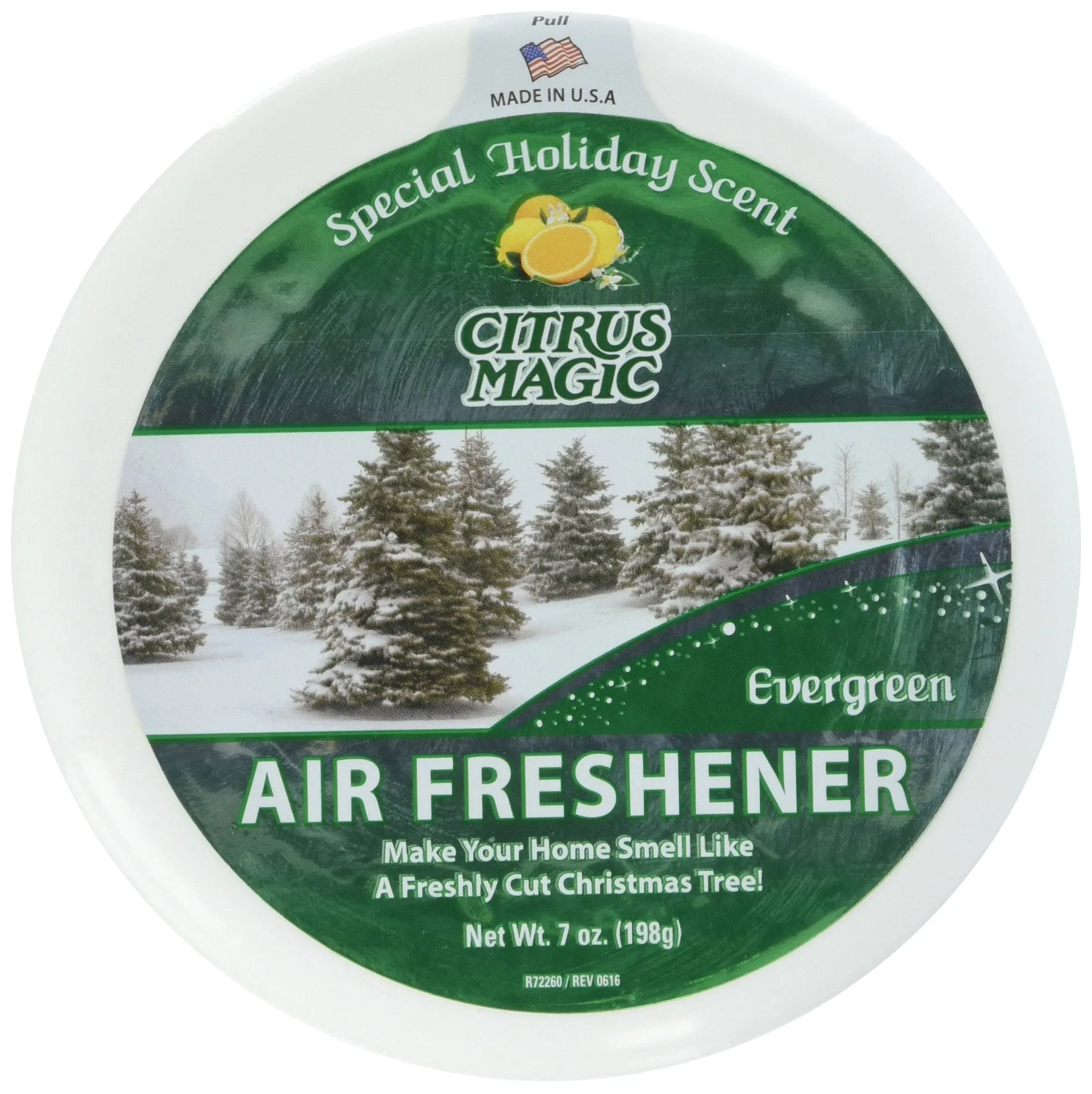 Citrus Magic Holiday Odor Absorbing Solid Air Freshener, Evergreen, 7-Ounce, Pack ...