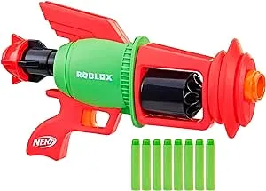 Nerf Roblox Build A Boat for Treasure: Spacelock Ray Blaster, Includes Code to Redeem Exclusive Virtual Item, 8 Elite Darts