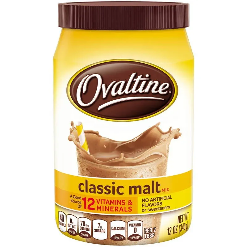 (6 Pack) Ovaltine Classic Milk Flavoring Malt 12 oz