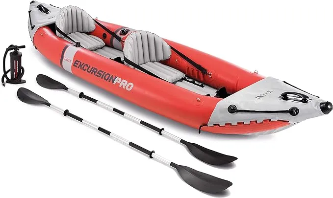 Intex 68309 Excursion Pro Inflatable 2 Person Vinyl Kayak - Red