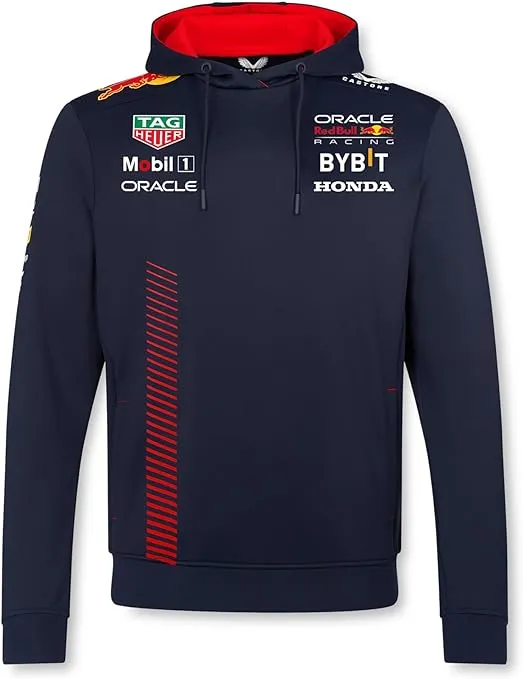 Red Bull Racing F1 Men's 2023 Team Pullover Hoodie- Navy