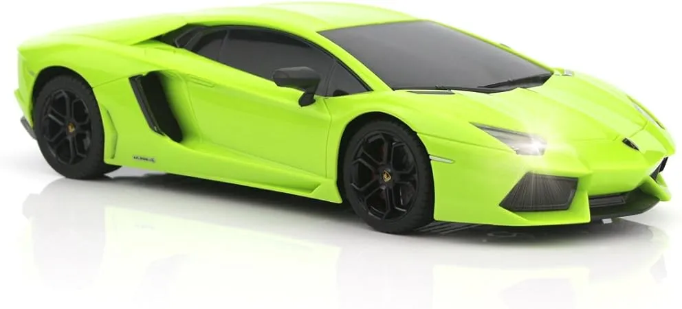 QUN FENG RC Car 1:18 Lamborghini Aventador 2.4G Radio Remote Control Cars Electric Car Sport Racing Hobby Toy Car Grade Licensed Model Vehicle for Kids, Green