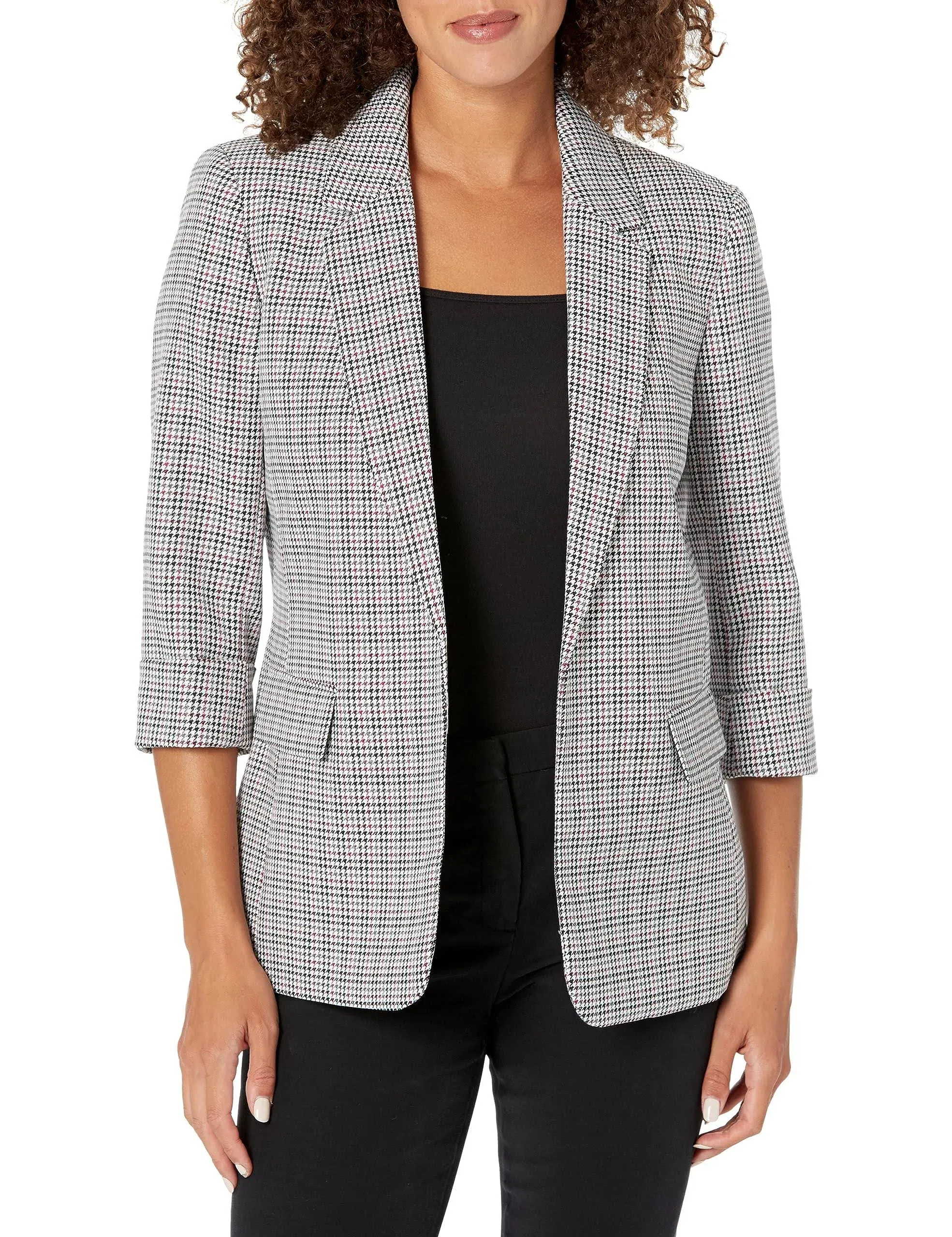 Kasper Women's Open Jacket W/Cuff Sleeves & Flap Pockets