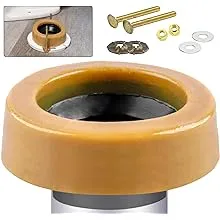 Extra Thick Toilet Wax Ring Kit Include Closet Bolts, Bolt Caps, Thick... 