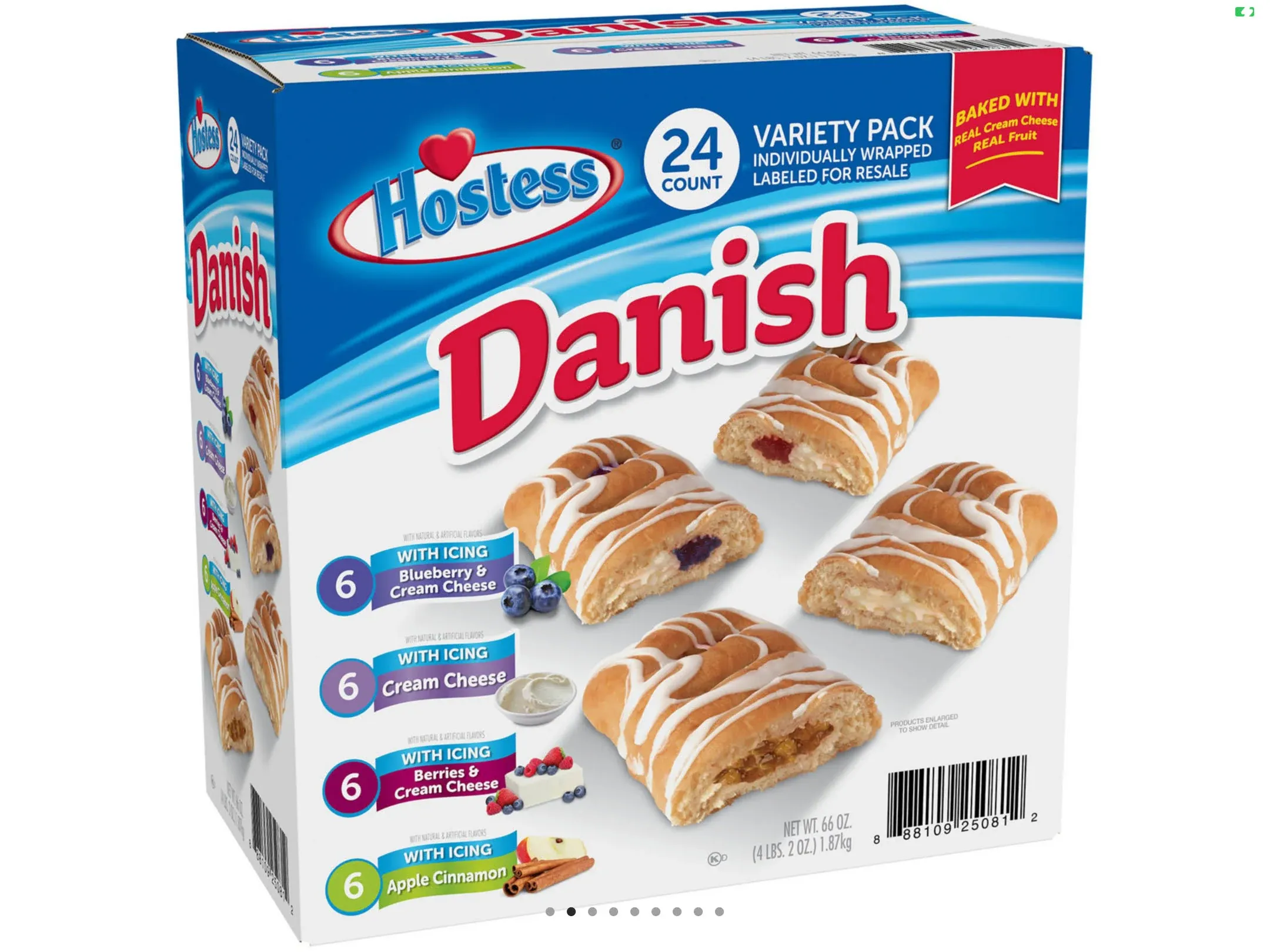 Hostess Danish Claw Variety Pack - 24 ct