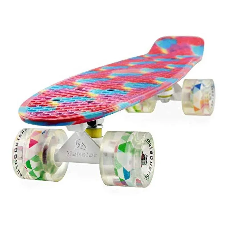 Meketec Skateboards Complete 22 inch Mini Cruiser Retro Skateboard for Kids Boys ...