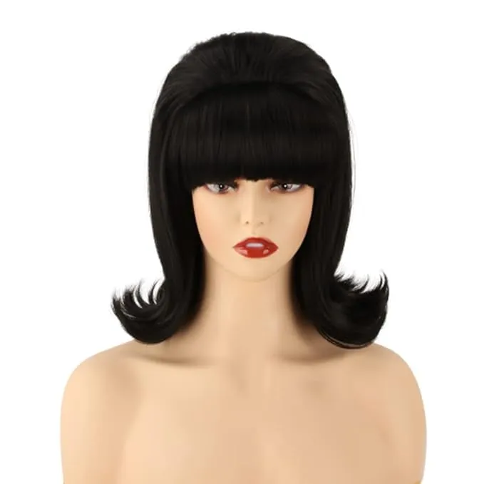 Coraline Womens Flip Wig 70s 60s Retro Beehive Style Vintage Look Wig Costume Women Wig wtih Bang (Ginger)