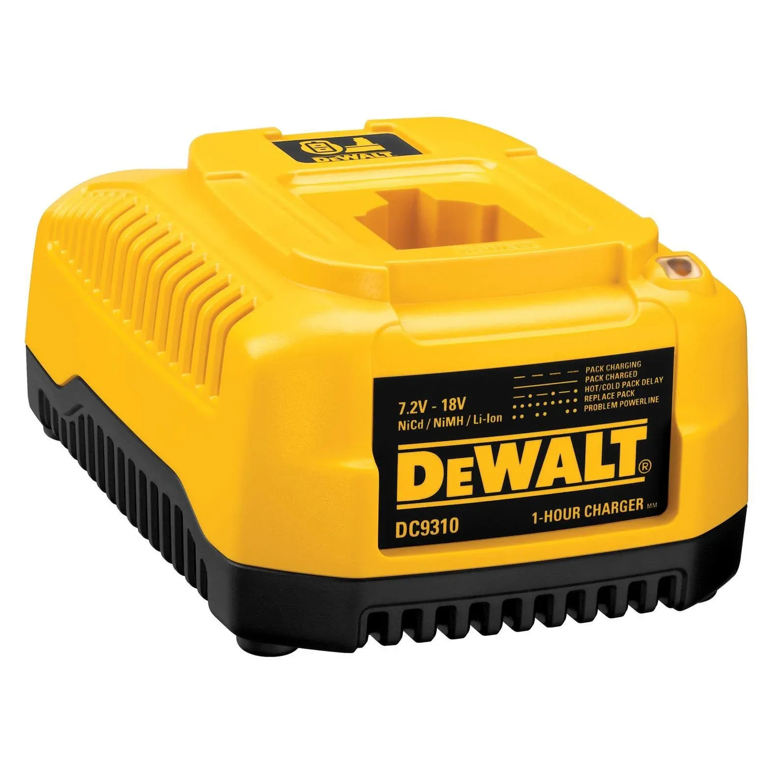 DEWALT Charger for 7.2V-18V Battery, 1-Hour Fast Charging (DC9310)