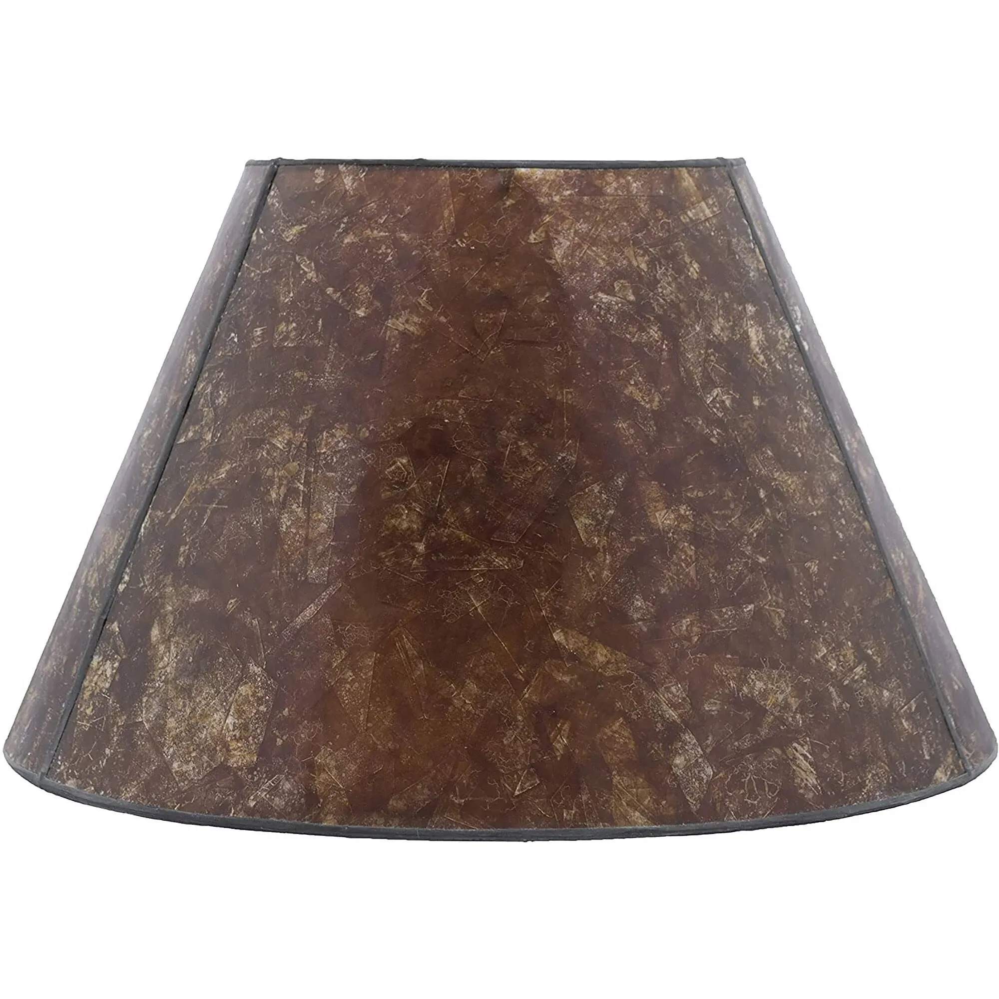 Urbanest Amber Mica Lampshade, 12-inch Bottom Diameter, 7.5-inch Height, Spider Fitter