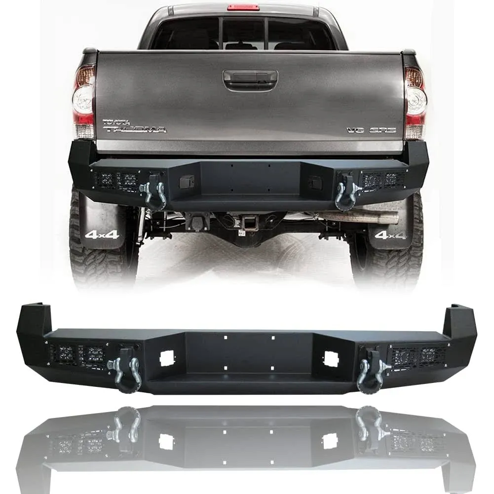 Vijay Front/Rear Bumper W/Winch Plate&amp;LED Lights For 1997-2006 Jeep Wrangler TJ