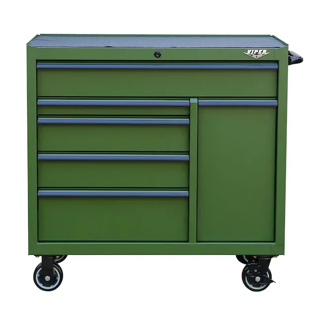 Viper Tool Storage 41 in. 6-Drawer Steel Rolling Cabinet, Army Green V4106ARGR