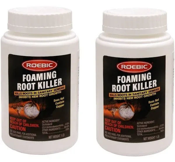 Roebic FRK-1LB Foaming Root Killer: Clear Pipes, Stop New Growth, Safe for All P