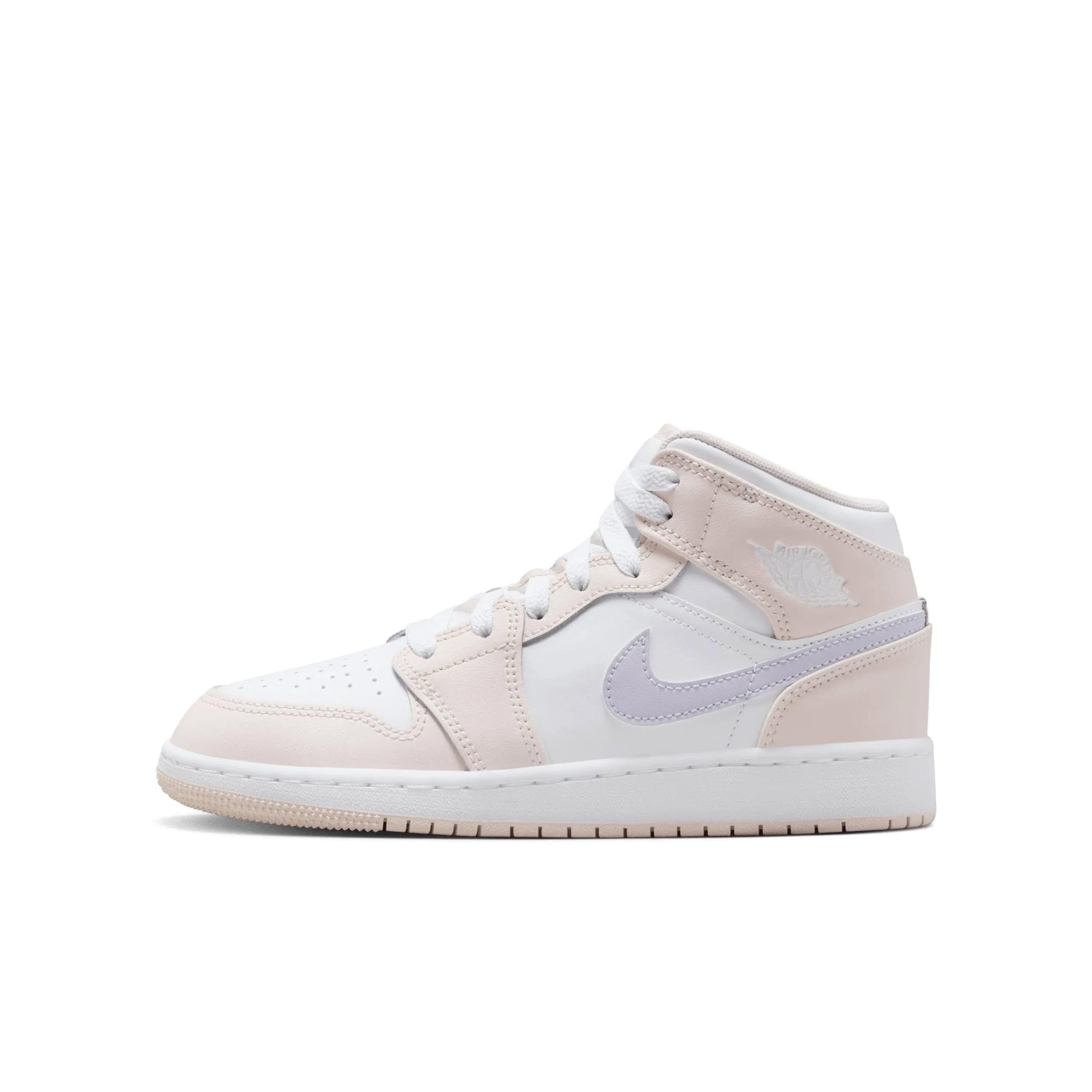 Air Jordan 1 Mid GS Pink Wash / White - Size 6.5 Kids