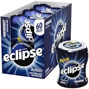 Eclipse Winterfrost Sugarfree Gum, 60 Count (Pack of 6)