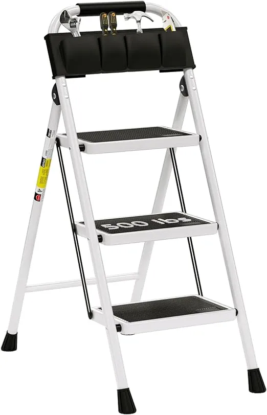 Versatile Folding Step Ladder with Non-Slip Protection - Ideal for Kitchens