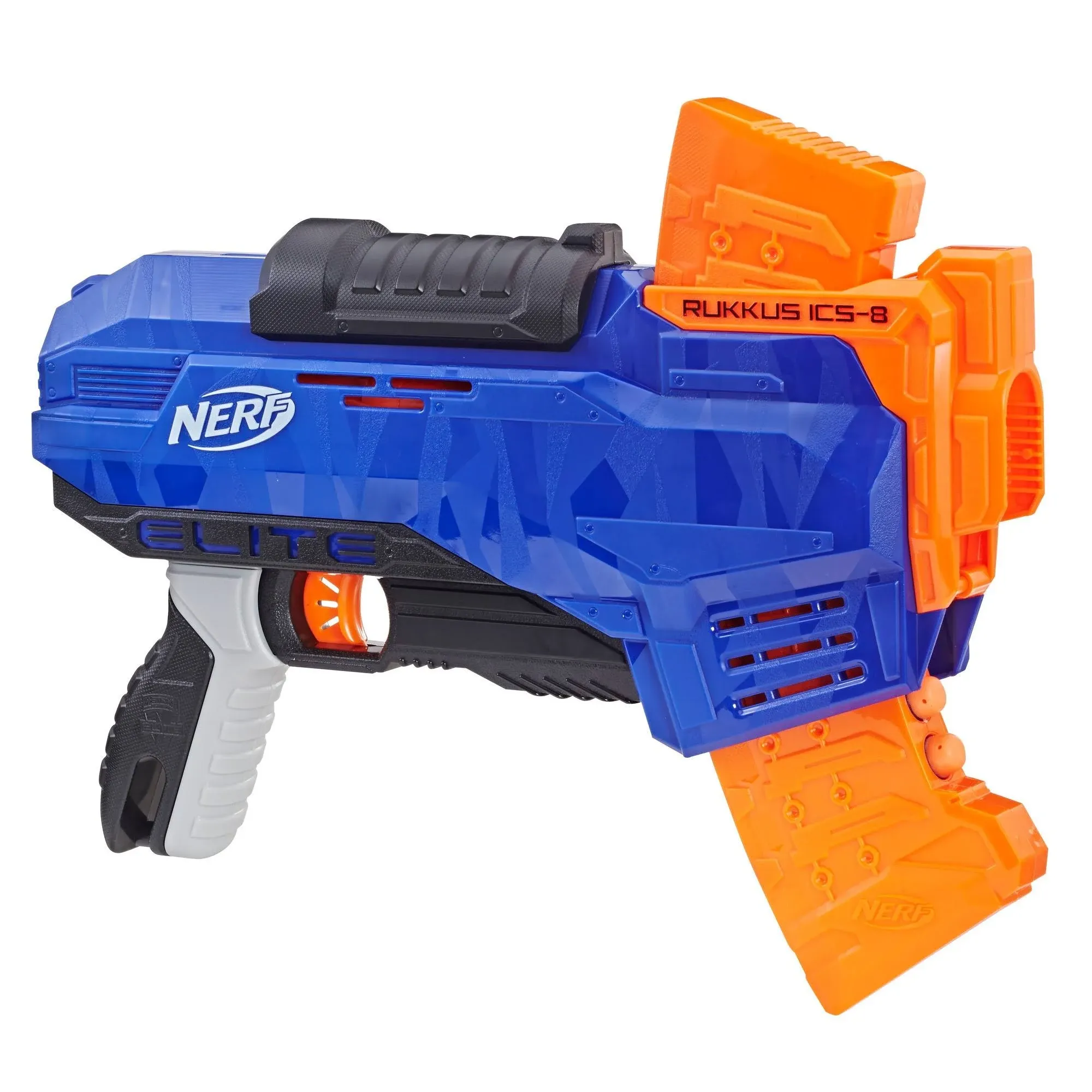 Official Nerf N-Strike Elite Rukkus ICS-8 Blaster w/ Clip &amp; Darts - New In Box