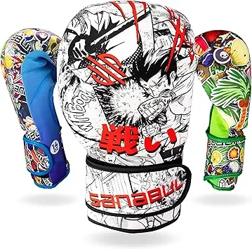 Sanabul Sticker Bomb Adult Boxing Gloves Kickboxing MMA training Punching Heavy Bag