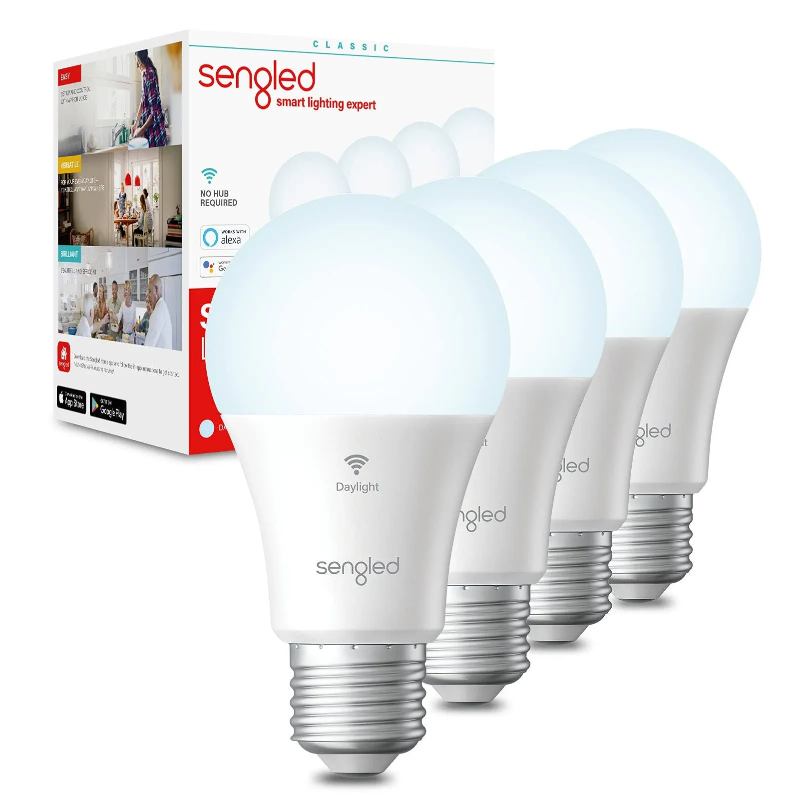 Smart Light Bulb, 100W Equivalent Wifi Light Bulb, 1500LM High Bright...