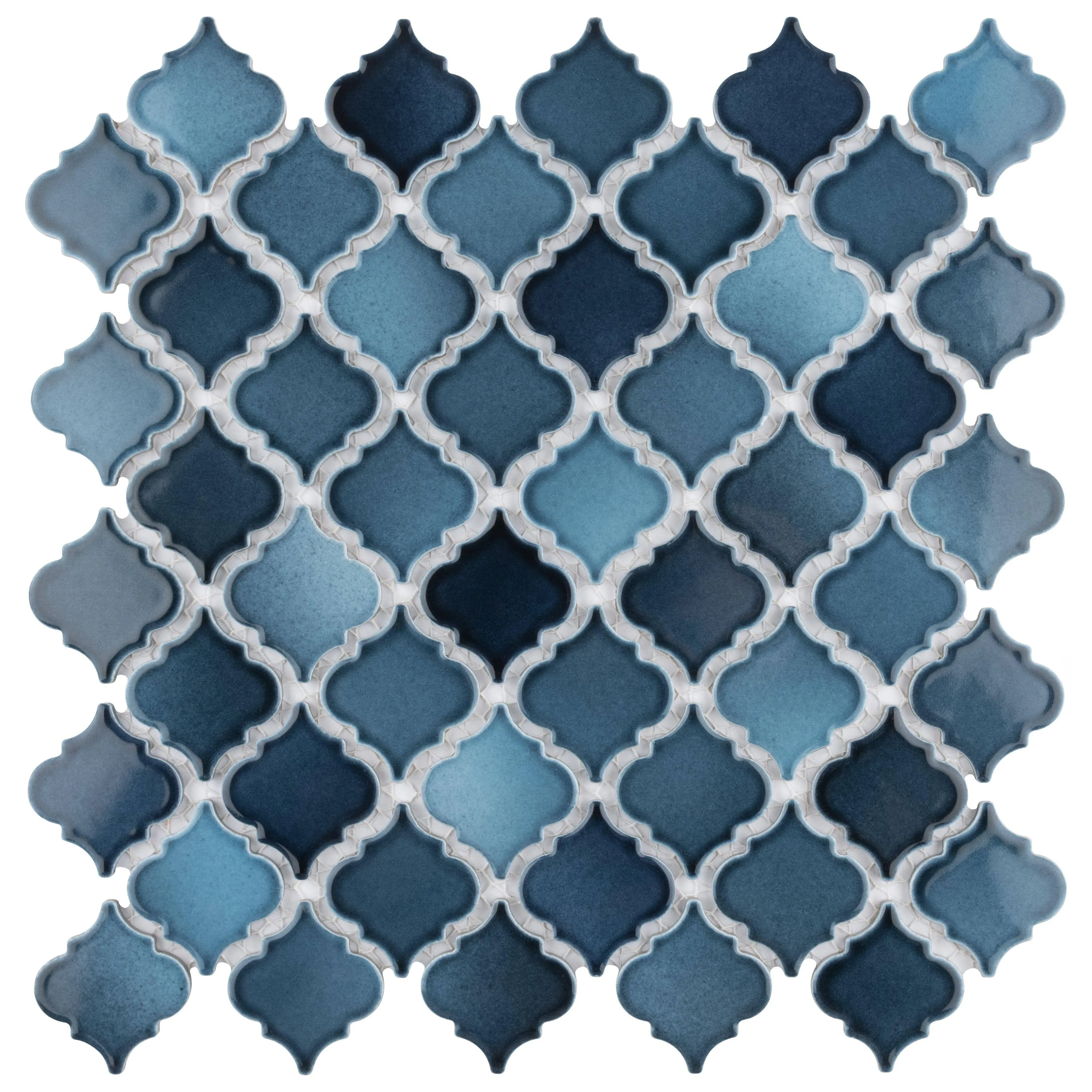 Hudson Tangier 2" x 2" Porcelain Arabesque Mosaic Wall & Floor Tile Color: Midnight Merola Tile