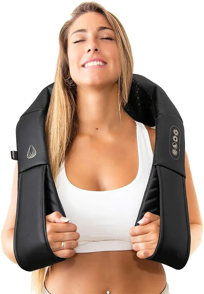 InvoSpa Shiatsu Back Shoulder and Neck Massager with Heat - Deep Tissue Kneading Pillow Massage - Back Massager, Shoulder Massager, Electric Full Body Massager