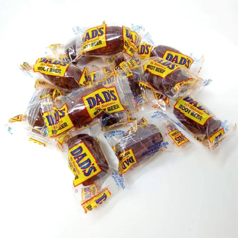 Dad's Root Beer Barrels 10 Pounds Wrapped Hard Candy 500 Pieces of Candy