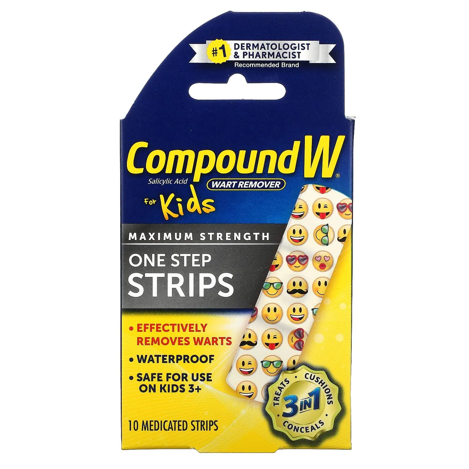 Compound W One Step Wart Remover Strips for Kids