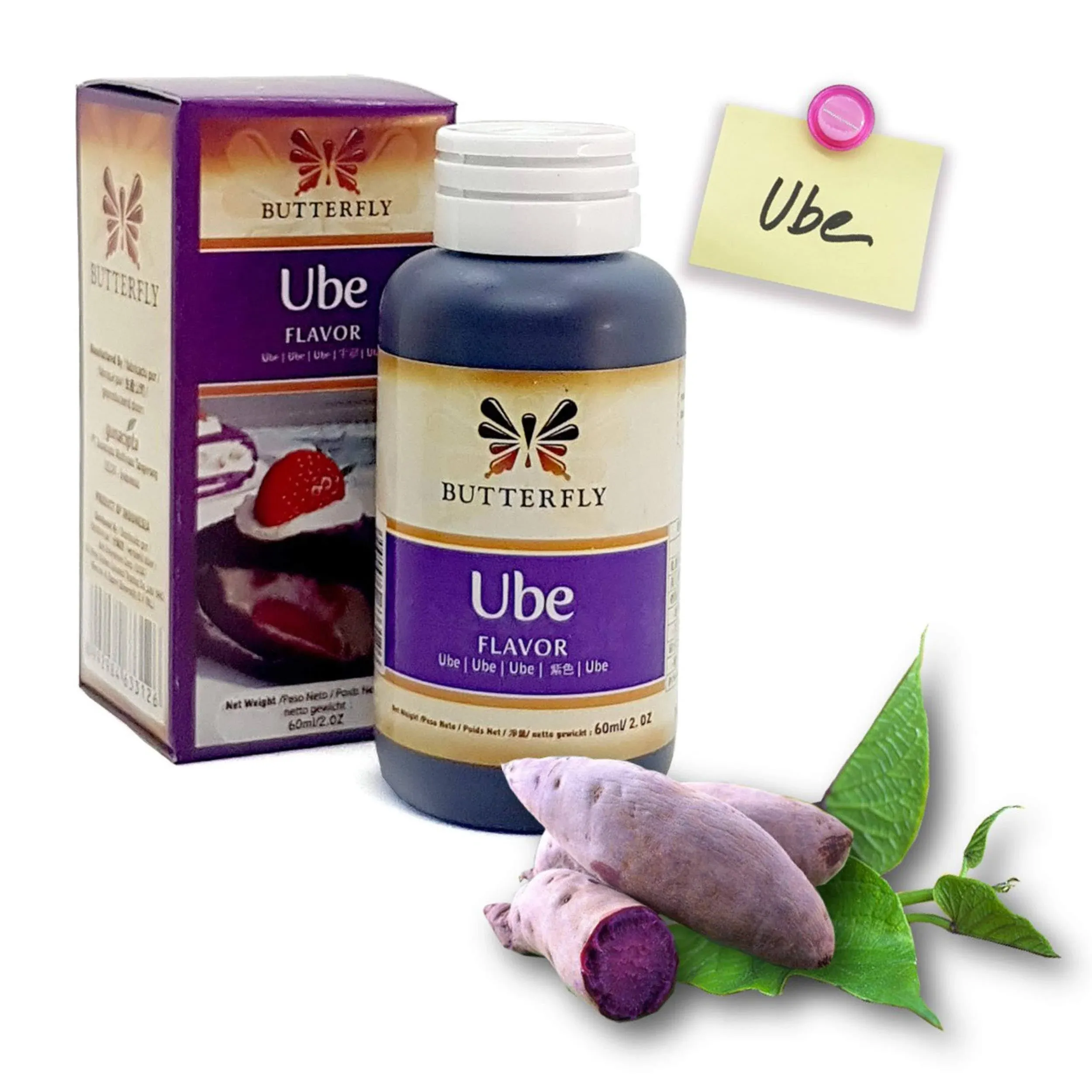 BUTTERFLY Ube Purple Yam Flavoring 2oz/60ml — Indo Culinair en Markt