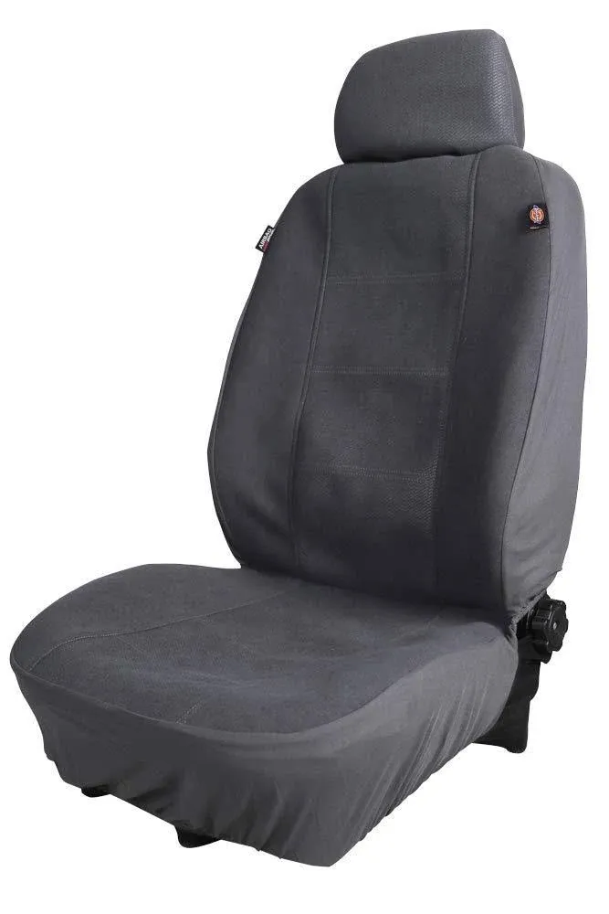 DICKIES 40319 Gray, 2-Piece Seat Cover with Matching Headrest Covers