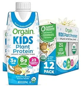 Organic Kids Vegan Nutritional Shake, 23 Vitamins &amp; Minerals, Chocolate, 12ct