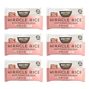 Miracle Noodle Miracle Rice - Konjac Rice, Keto Rice, Plant-Based, Gluten-Free, Soy Free, Low Carb Rice, Low-Calorie Rice, Grain Free, Perfect for Stir-Fry, Rice Pilaf, & Rice Pudding - 8 Oz, 6-Pack