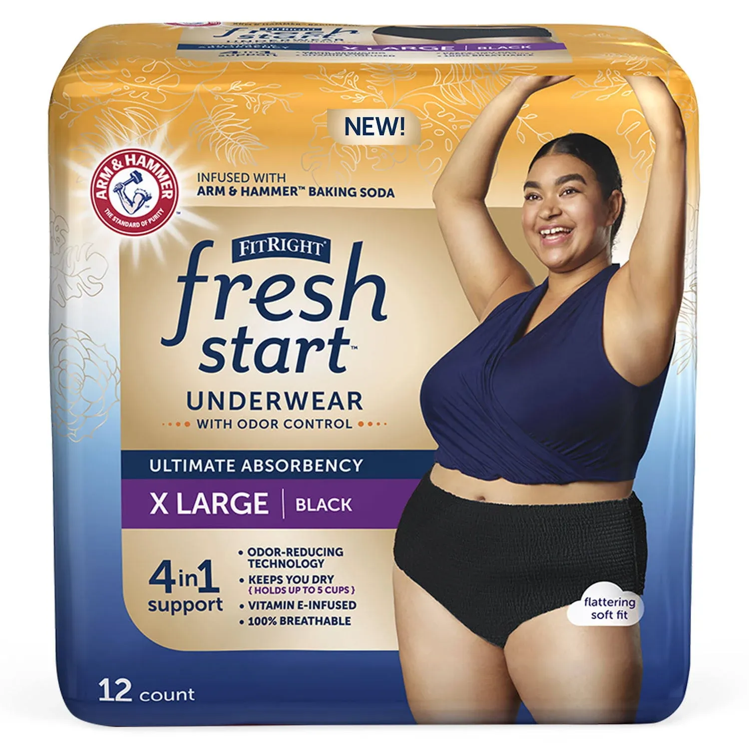 FitRight Fresh Start Incontinence Underwear for Women