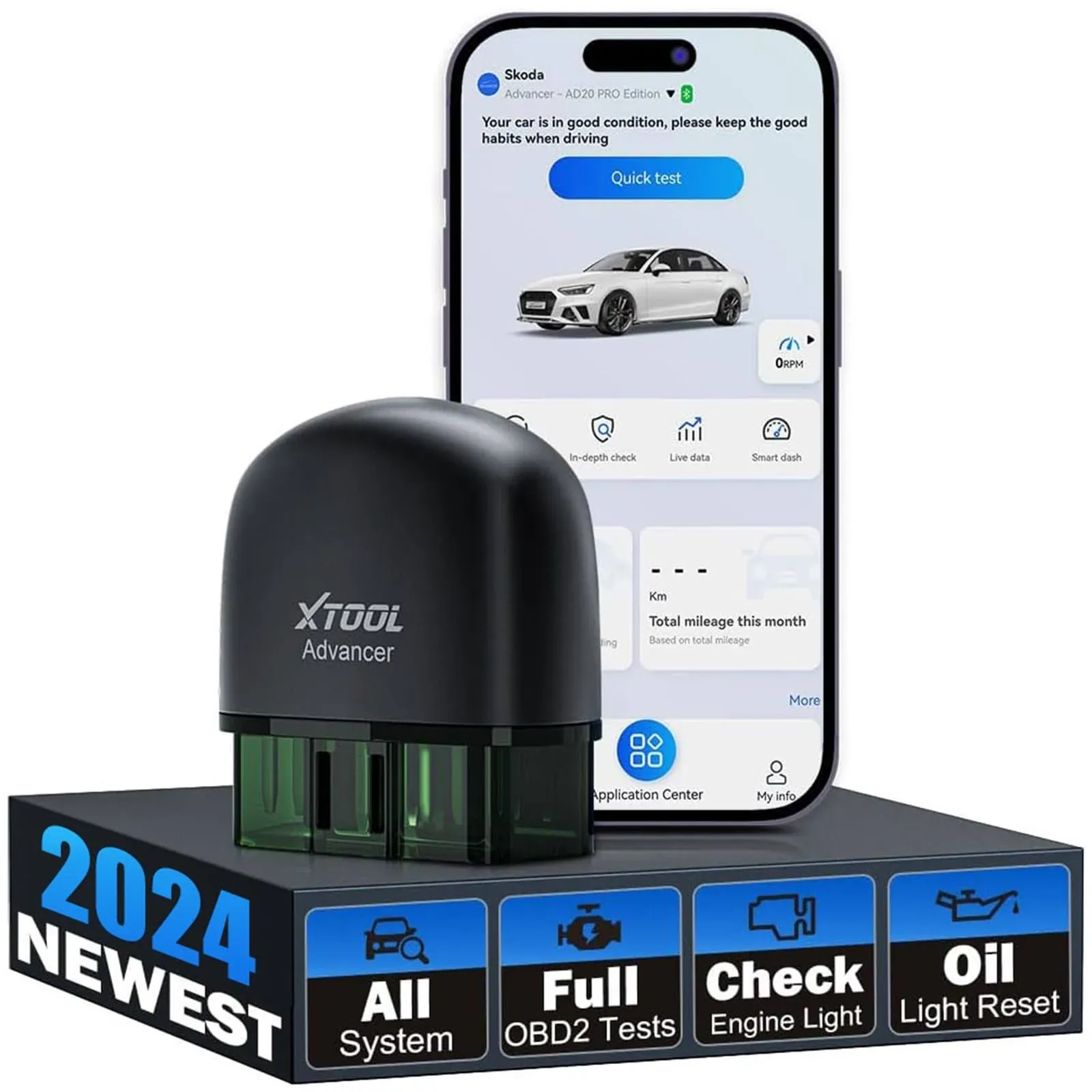 xTool AD20 Pro Wireless OBD2 Scanner for iPhone & Android 2023 Newest OBD2 ...