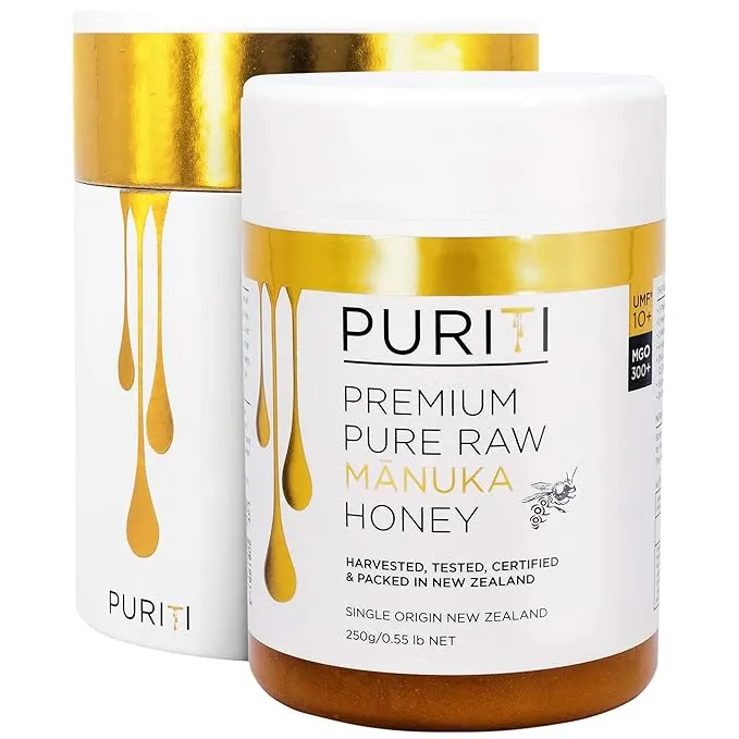 PURITI Manuka Honey MGO 300+ / UMF 10+ | 100% Pure Genuine Raw Manuka Honey | 8.8 Oz / 250g | Harvested, Tested, Certified and Packed in New Zealand