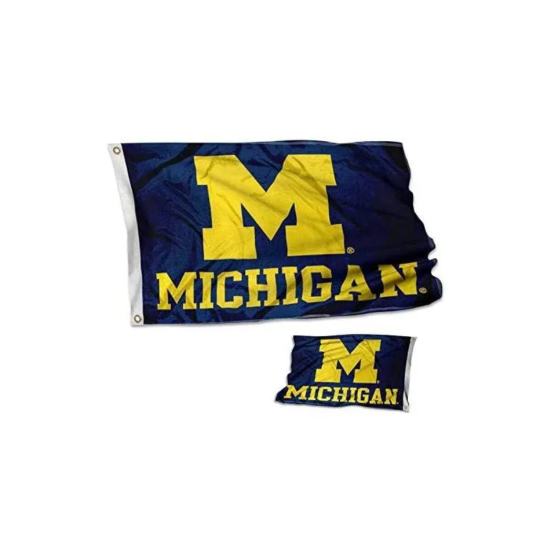 College Flags & Banners Co. Michigan Team University Wolverines Double Sided Flag